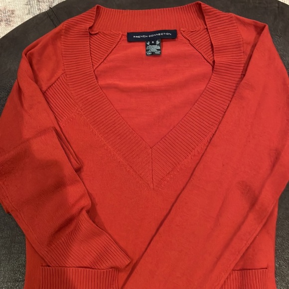 French Connection size small, cute, light weight, orange sweater. - Picture 3 of 3